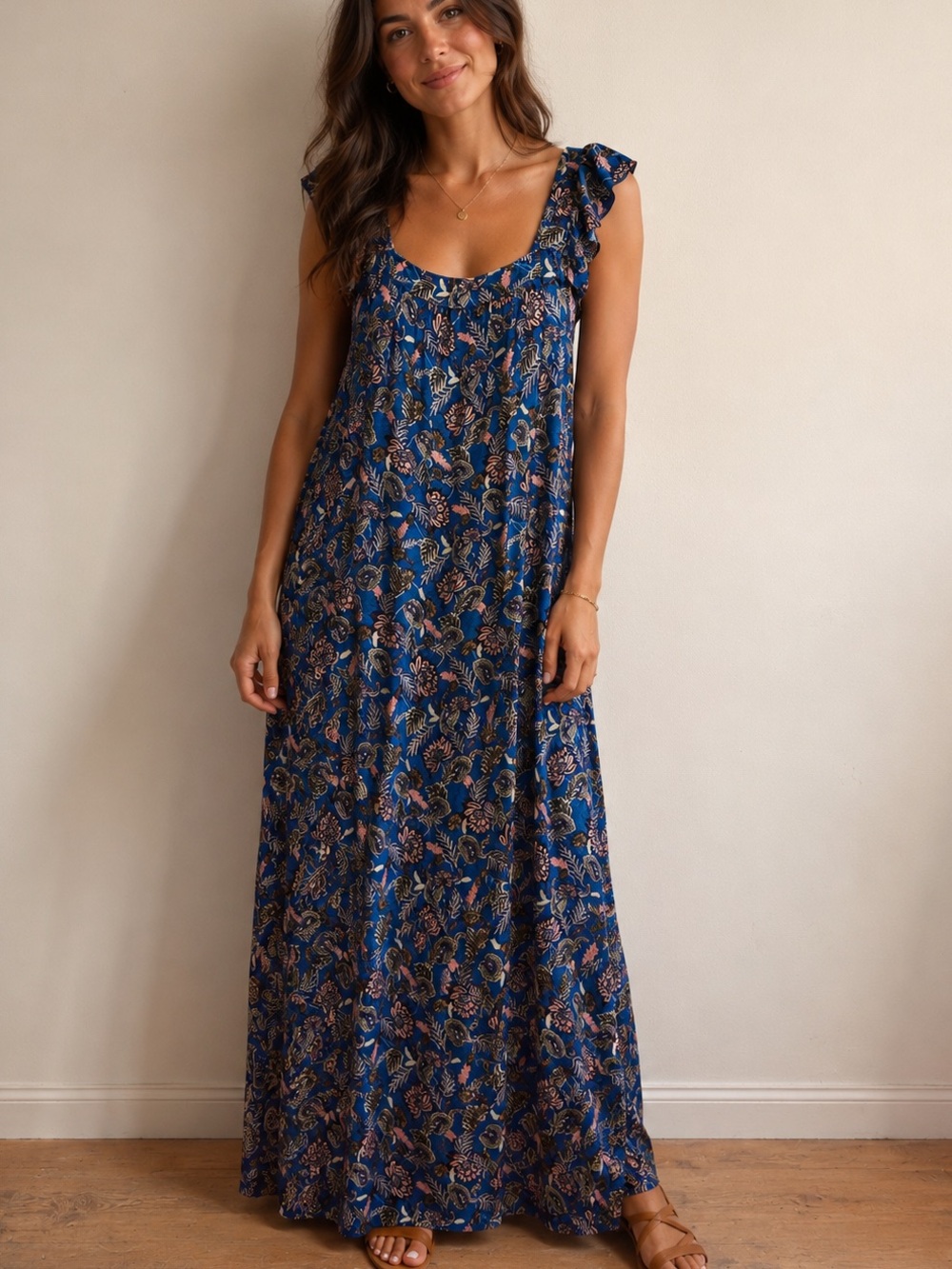 Knox Rose Floral Maxi Dress with Ruffle Straps